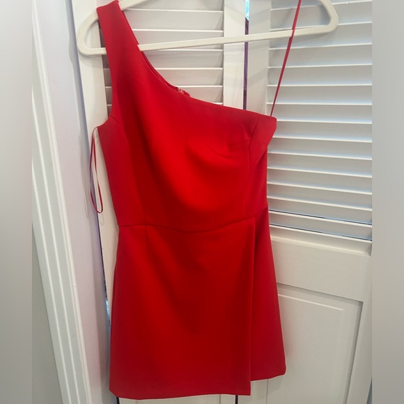 NWT french connection red one shoulder dress - Picture 1 of 4